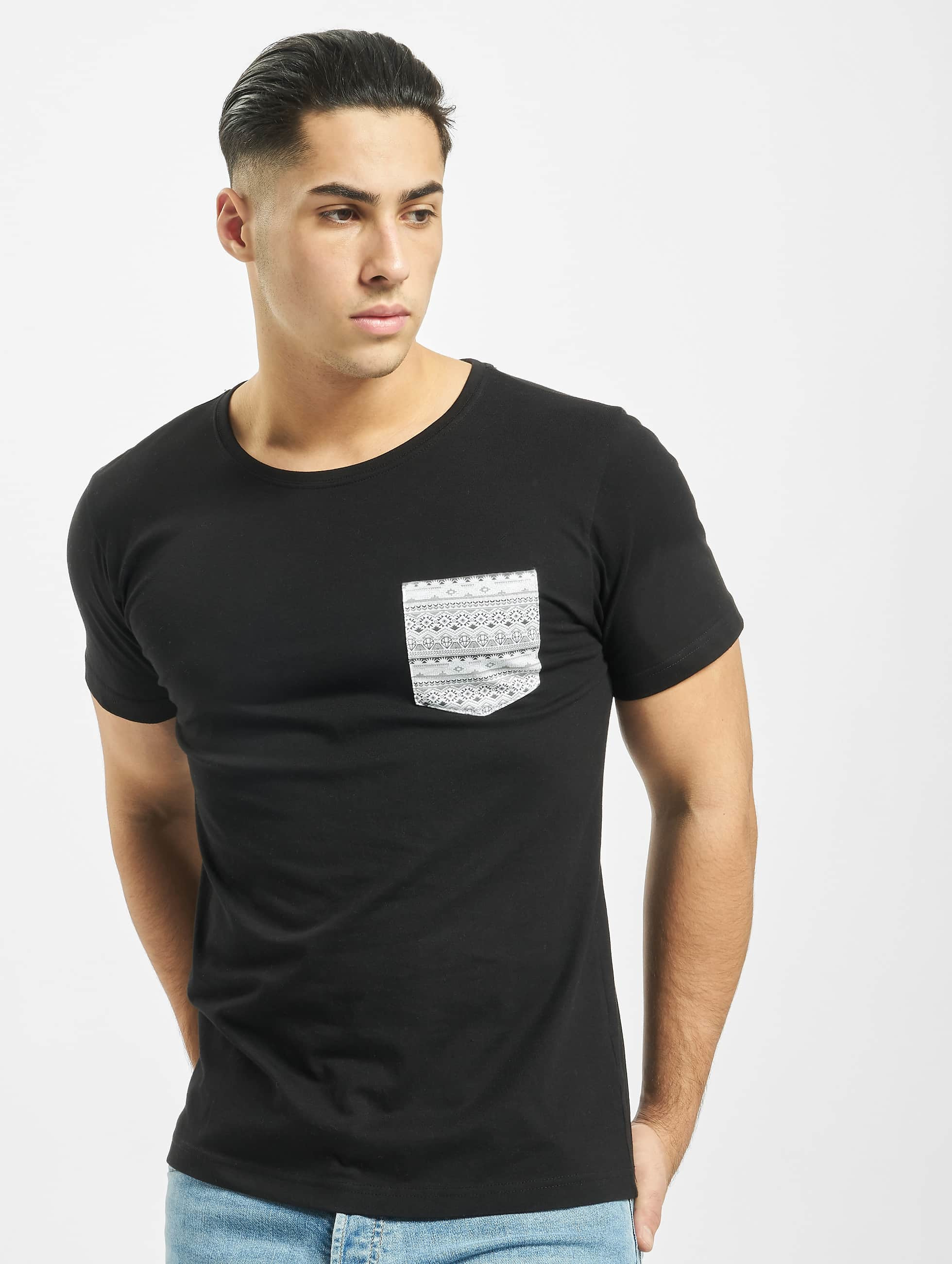 Urban Classics heren t-shirt Contrast Pocket - zwart