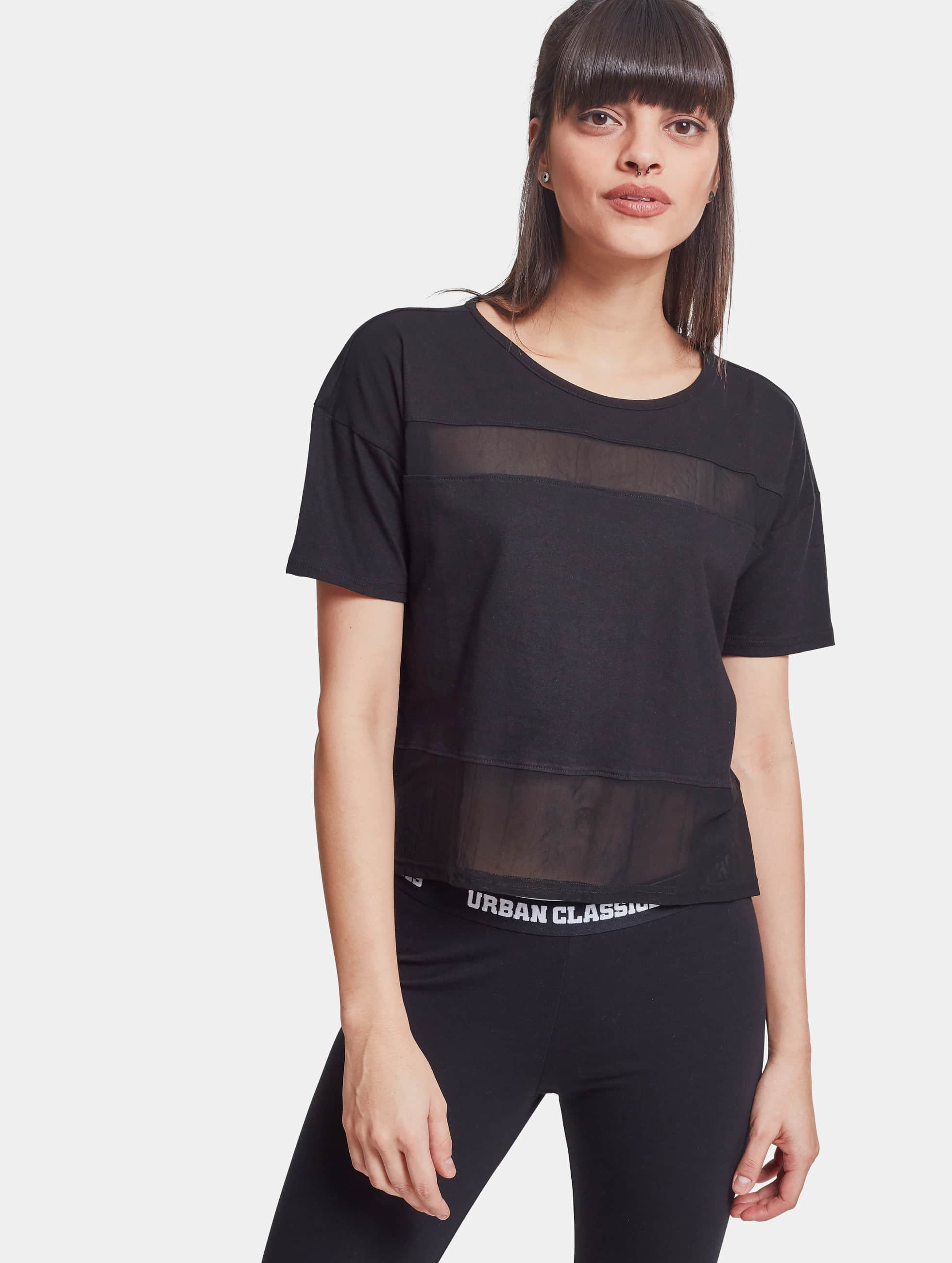 Urban Classics bovenstuk / t-shirt Tech Mesh in zwart