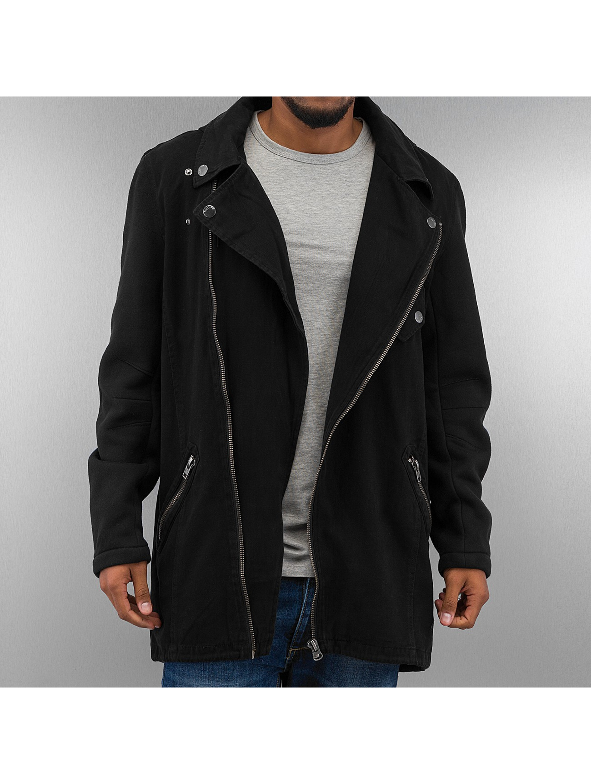 VSCT Clubwear jas / Parka Biker in zwart