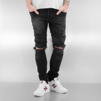 2Y Jeans / Skinny jeans Destroyed in zwart