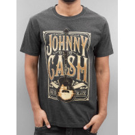 Merchcode bovenstuk / t-shirt Johnny Cash Man In Black in grijs
