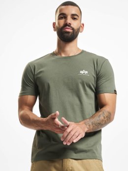 Alpha Industries T-shirts Basic Small Logo oliven