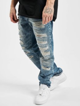 Cipo & Baxx Straight Fit Jeans Destroyed blå