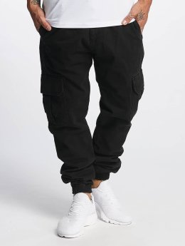 DEF Spodnie Chino/Cargo Kindou  czarny