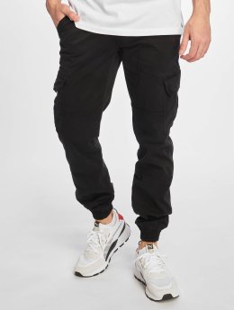 Urban Classics Pantalon cargo Washed Cargo Twill Jogging noir