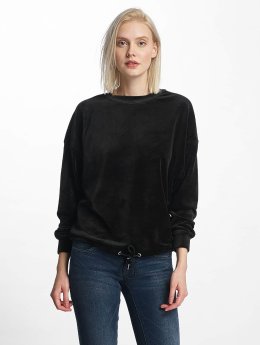 Urban Classics Frauen Pullover Oversized Velvet in schwarz