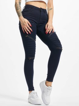   Ladies Stretch Biker Pants Dark Denim