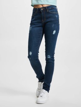   Ladies Ripped Denim Jeans Dark Blue