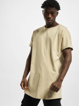 Urban Classics T-Shirt Long Shaped Turnup beige