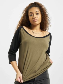 Urban Classics | Ladies 3/4 Contrast Raglan olive Femme T-Shirt manches longues