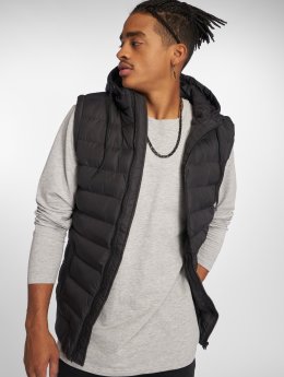 Urban Classics Männer Weste Small Bubble Hooded in schwarz