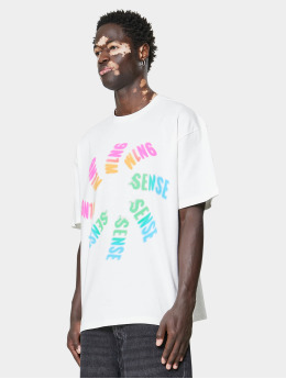 9N1M SENSE Camiseta Rainbow Logo blanco