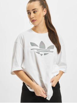 adidas Originals T-skjorter Iridescent Shattered Trefoil  hvit