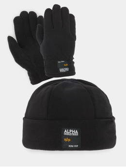Alpha Industries Beanie Label  zwart