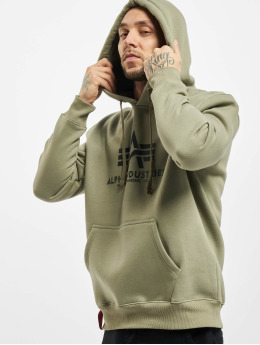 Alpha Industries Bluzy z kapturem Basic  oliwkowy