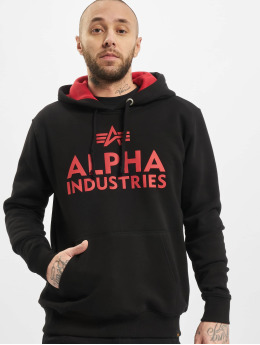 Alpha Industries Hoodie Foam Print svart