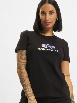 Alpha Industries T-Shirt Rainbow  schwarz