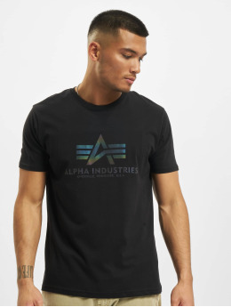 Alpha Industries T-Shirty Basic T Rainbow Reflective czarny