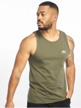 Alpha Industries Tank Tops Small Logo oliven