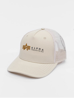 Alpha Industries Trucker Cap Alpha Label  beige