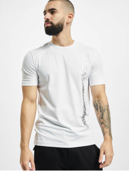 Armani T-skjorter Logo Stripe hvit