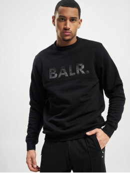 BALR Puserot Olaf Straight Satin Embro Crewneck musta
