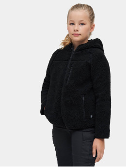 Brandit Lightweight Jacket Kids Teddyfleece Hooded black