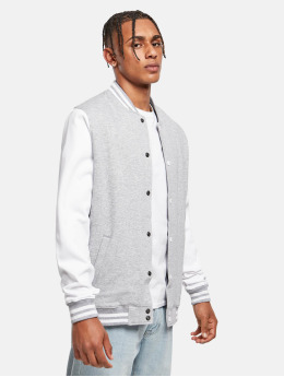 Build Your Brand College Jacke Sweat  grau