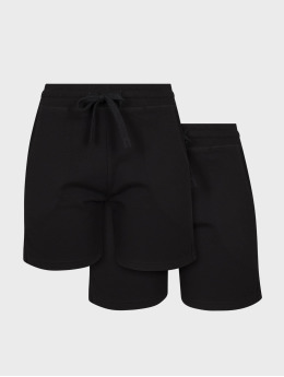 Build Your Brand Shorts Ladies Terry 2-Pack schwarz