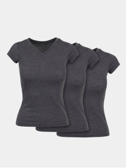 Build Your Brand T-Shirty Ladies Basic 3-Pack szary