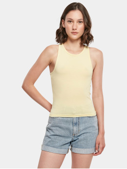 Build Your Brand Tank Tops Racer Back zólty