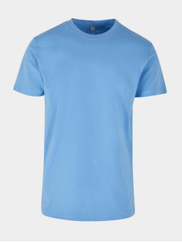 Build Your Brand Tričká Round Neck  modrá