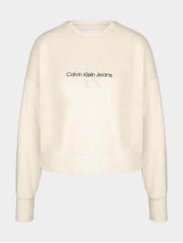Calvin Klein Jeans Pulóvre Monogram Towelling béžová