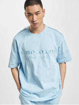 Carlo Colucci T-Shirt Oversize bleu