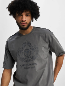 Carlo Colucci T-skjorter Logo  grå
