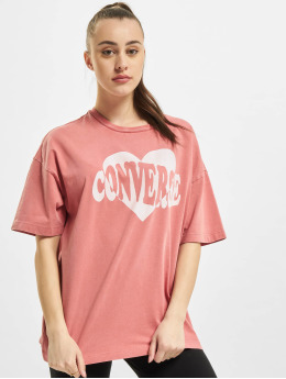 Converse T-skjorter Vintage Wash Heart Infill  lyserosa