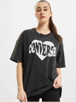 Converse T-skjorter Vintage Wash Heart Infill svart