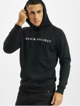 Denim Project Bluzy z kapturem Logo  czarny