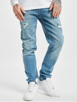 Denim Project Slim Fit Jeans Mr. Red Destroy  blå