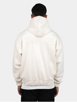 Dropsize Hoody Super Heavy Oversize Print weiß