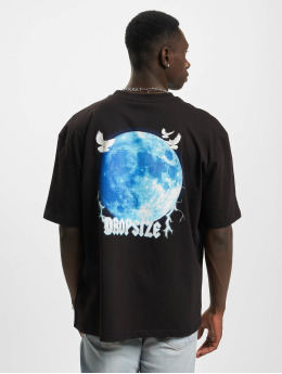 Dropsize T-Shirt Heavy Oversize Moon Design  black