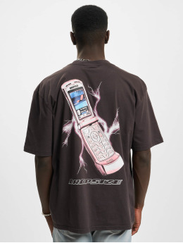 Dropsize T-Shirty Heavy Oversize Mobile Phone Washed czarny