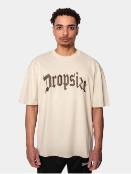 Dropsize T-skjorter Heavy Oversize Puffer Print beige