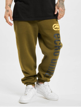 Ecko Unltd. Spodnie do joggingu 2Face  oliwkowy