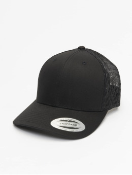 Flexfit Trucker Cap Retro schwarz