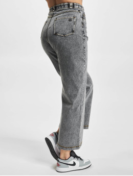 Freddy Loose Fit Jeans High Waist Wide Leg - Washed Denim grey