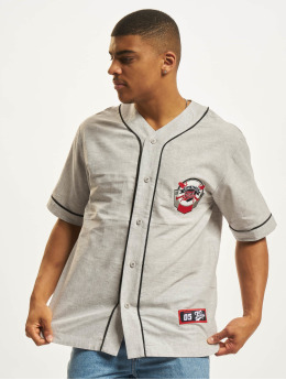 Fubu overhemd Varsity Patch Baseball grijs