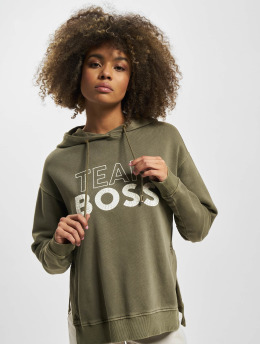 Hugo Bluzy z kapturem Logo Print zielony