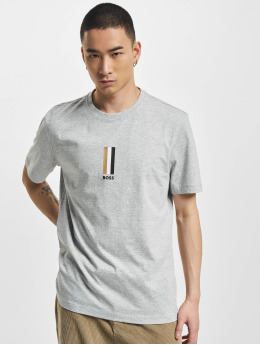 Hugo T-Shirt Tiburt 308 Logo Print grey