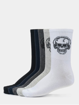 Jack & Jones Chaussettes Skull Socks 5 Pack blanc
